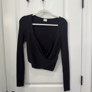 Abercrombie & Fitch Black Ribbed Top